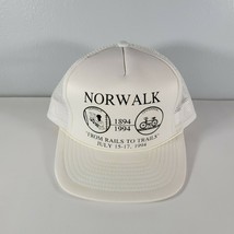 Norwalk From Rails to Trails Hat 1894-1994 Snapback Mesh Back White OS - $8.96