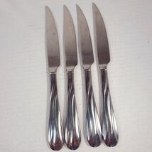 Lenox POOL Dinner Knives SET 4 Stainless 18/10 Flatware steak knife wavy... - $29.00