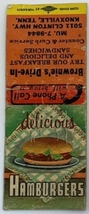 Brownie&#39;s Drive-In  Vintage Matchbook Knoxville,Tennessee  - $5.00