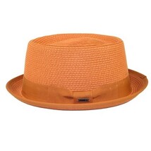 Men's Broner Summer Hat Woven Straw Style Porkpie STAND UP 88-8605 Terra Cotta image 3