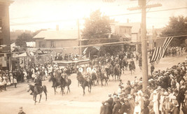 WWI Patriotic Parade Soldiers Marine Police Advertising Horses RPPC Postcard - £36.94 GBP