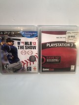 Lot of 2 Play station 3 MLB 12 The Show PS3 2k spots NBA 2K8 - £3.89 GBP