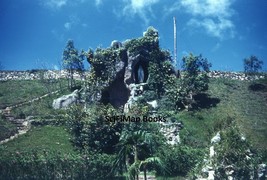 KODACHROME Red Border 35mm Slide Philippines Lourdes Shrine Stairs Wall ... - £3.87 GBP