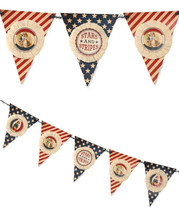 Bethany Lowe Americana &quot;Stars and Stripes Pennant Garland&quot; TP4148 - £39.30 GBP