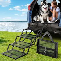 Linvivon Dog Stairs for Large Dogs, Adjustable Extra Wide Steps 400LBS, ... - $85.49