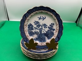 Set of 6 x Booths REAL OLD WILLOW Bread / Appetizer Plates Made in England - $119.99