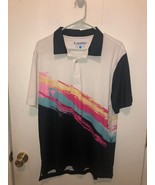 NEW Chubbies Mens SZ Large Short Sleeve Colorful Polo Shirt Poly Spandex... - $20.36 CAD