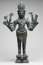 Antico Khmer Stile Trimurti Shiva Brahma Vishnu Statua - 95cm/96.5cm - £2,882.59 GBP