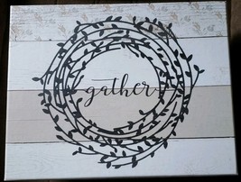 Jo Moulton ~ &quot;gather&quot; ~ Cardboard Storage Box ~ Flower/Wood Design ~ Med... - $70.04 CAD