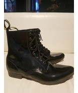 Dr Marten Ritzy Bianca Boots Sample Pair Black Patent Leather UK4 6 Poin... - $4,142.38 MXN