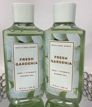 Set of 2 Bath &amp; Body Works Fresh Gardenia Shower Gel Honeysuckle Aloe Sh... - $24.26