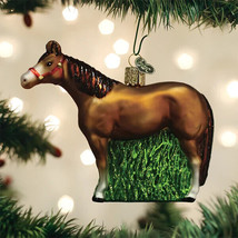 Old World Christmas Quarter Horse Glass Farm Animal Christmas Ornament 12571 - £18.14 GBP