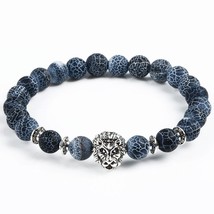 Leopard Tiger Eye Lion Head Bracelet Owl Buddha Bead Bracelets Bangles  ... - £10.52 GBP