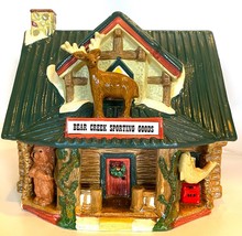 Santa&#39;s Best Christmas In The Rockies Bear Creek Sporting Goods Lighted Building - £33.59 GBP