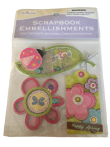 Miss Elizabeths Scrapbook Embellishments Raised Set Happy Spring Ladybug... - $5.99