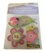 Miss Elizabeths Scrapbook Embellishments Raised Set Happy Spring Ladybug... - £4.47 GBP