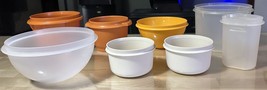 Vintage Tupperware Replacement Containers Bowls - NO LIDS - 8 Pieces - £7.15 GBP