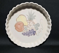 Chatham Potters Country Harvest Quiche Tart Baking Pan Dish Vintage Disc... - $36.75