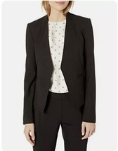 Theory Lanai Edition Jacket Sz 12 Black Blazer Wool Blend Open Front $395 - $118.80