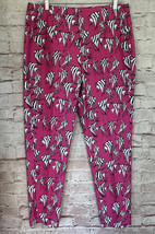 TYLER BOE $178 Womens Pink Tropical Fish Cotton Casual Ankle Pant Size 14 NEW - £38.53 GBP