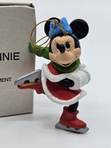 Vintage Disney Grolier Ice Skating Minnie Mouse The Magic of Christmas Ornament - £15.68 GBP