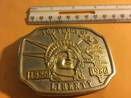 Vintage 1986 Statue of Liberty Metal Belt Buckle - £15.65 GBP