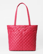 MZ WALLACE Metro Quatro Tote Quilted Nylon Crossbody ~NWT~ Punch - £210.24 GBP