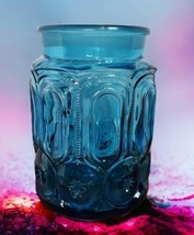VTG LE Smith Colonial Blue Medium Canister 7.5 in JAR ONLY NO LID - $38.59
