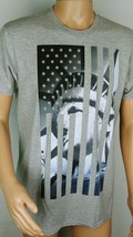 Men&#39;s L T-shirt Gray. Lady Liberty in Flag.  Preowned - $14.85