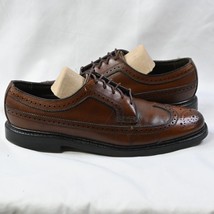 Florsheim Royal Imperial Dress Shoes Men 8.5 Brown Leather Derby Longwin... - £31.44 GBP