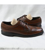Florsheim Royal Imperial Dress Shoes Men 8.5 Brown Leather Derby Longwin... - £31.87 GBP