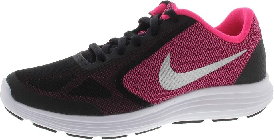 NIKE Girls' Revolution 3 Running Shoe (GS), Black/Pink/White, Size 5 - £40.53 GBP