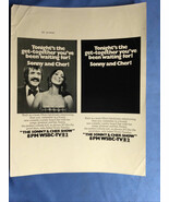 THE SONNY AND CHER SHOW ORIGINAL 1974 CBS TV PHOTO PROMO CARD - $376.60 MXN