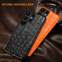 Genuine hard Leather back Case For Samsung Galaxy S24 S24Ultra S24 Plus - £152.23 GBP