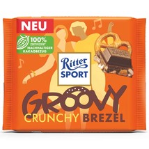 Ritter Sport Groovy Crunchy Pretzel Chocolate Bar -100g- Free Shipping - £7.11 GBP