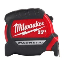 Milwaukee 25 ft. L X 1 in. W Compact Wide Blade Magnetic Tape Measure - £47.40 GBP