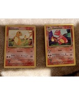 Charmander &amp; Charmeleon 2 Base Set Pokemon Cards 1999 - £121.02 GBP