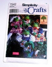 1997 Simplicity 7542 Crafts Sewing Pattern – 30&quot; Stuffed Frogs &amp; Clothes – FF - $7.12