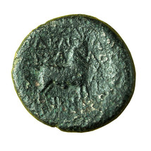Ancient Greek Coin Thessalonica Macedonia AE18mm Dionysos / Goat 01316 - £26.38 GBP