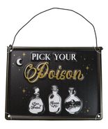 Set Of 2 Halloween Macabre Party Bar Entry Fee One Shot Skull Metal Wall... - €17,16 EUR