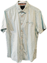 Mens Denim &amp; Flower Ricky Singh Blue-Green Button Down Shirt sz M Slim Fit - $10.25