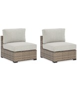 Calworth - Beige - Armless Chair w/Cushion (Set of 2) - $5,556.60 MXN