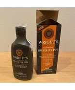 Wright’s Brass Polish Vintage Bottle Discontinued 8oz 85% Full - $14.07