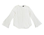 THEORY Womens Blouse Bringam Ls Solid Ivory Size S I0802504 - £75.78 GBP