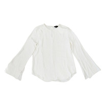 THEORY Womens Blouse Bringam Ls Solid Ivory Size S I0802504 - £75.78 GBP