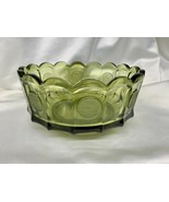 Vintage Fostoria Glass Olive Green Bell Coin Bowl - £22.89 GBP