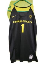 Oregon Ducks Basketball Jersey Black Game Used Worn Player Issue #1 Nike... - $143.56