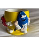 M &amp; M Yellow FTD Planter Vase Jar Dish Sculpted Candy Mars Ceramic A Ori... - $31.72 CAD