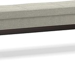 Carlson 45 Inch Wide Mid Century Design Rectangle Ottoman Bench In Greig... - $296.99