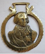 Vintage Gentleman Bust Center Polished Brass Horse Show Parade Medallion... - $18.81